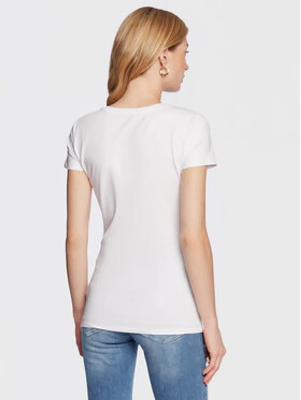 Guess T-Shirt Adelina W3RI14 J1314 Weiß Slim Fit