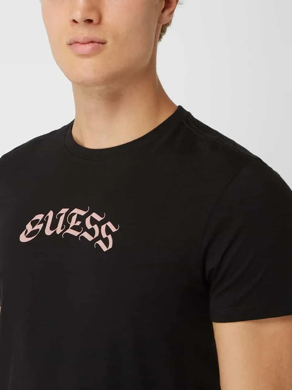 Guess T-Shirt aus Bio-Baumwolle in Black