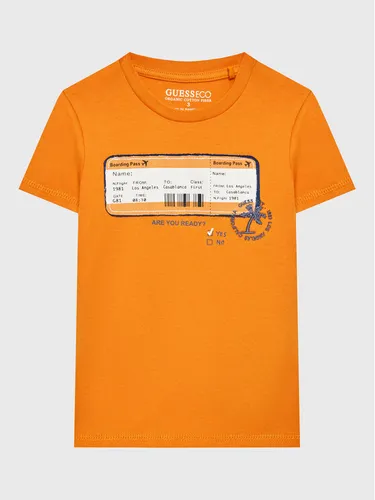 Guess T-Shirt N3GI06 K8HM0 Orange Regular Fit