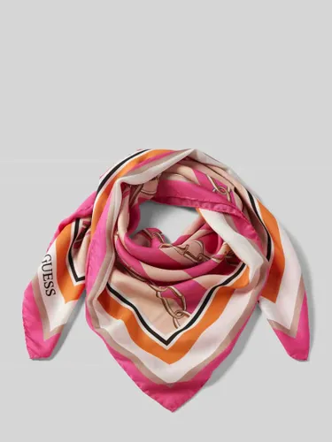 Guess Tuch mit Label-Print Modell 'FOULARD' in Pink