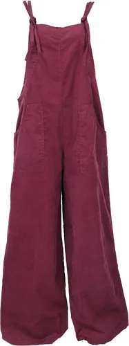 Guru-Shop Relaxhose Cord Boho Latzhose, weiter Jumpsuit, plus size.. Ethno Style, alternative Bekleidung