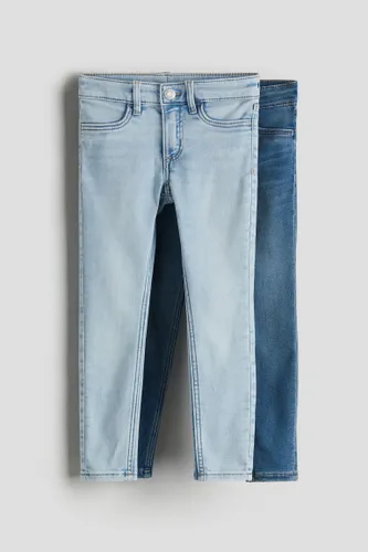 H & M - 2-Pack Super Soft Skinny Fit Jeans - Blau - Kinder