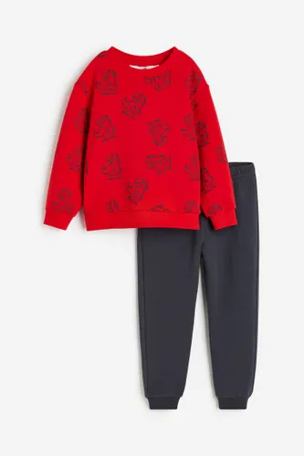 H & M - 2-teiliges Sweatshirt-Set - Rot - Kinder