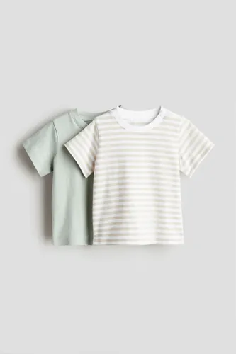H & M - 2er-Pack Baumwoll-T-Shirts - Beige - Kinder