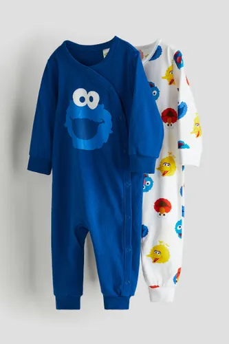 H & M - 2er-Pack Bedruckte Pyjamas - Blau - Kinder