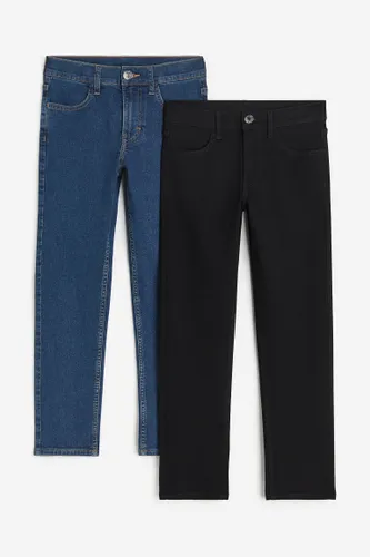 H & M - 2er-Pack Slim Fit Jeans - Schwarz - Kinder