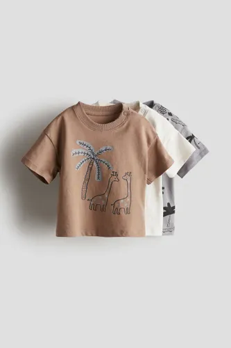 H & M - 3er-Pack T-Shirts - Beige - Kinder