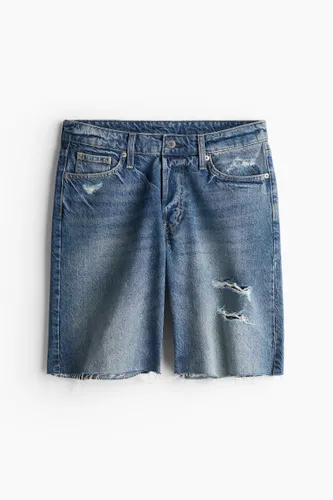 H & M - Baggy Low Denim Shorts - Blau - Damen