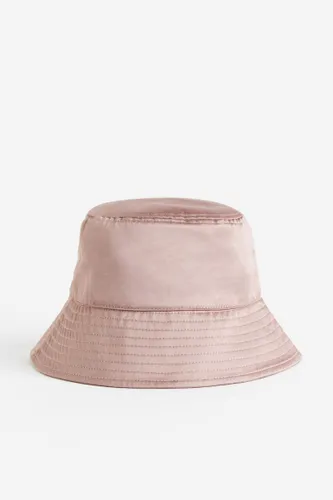 H & M - Bucket Hat aus Satin - Rosa - Damen