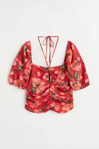 H & M - Cropped Bluse - Rot - Damen
