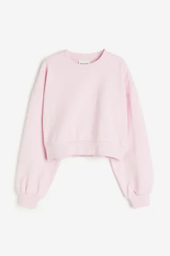 H & M - Cropped Sweatshirt - Rosa - Sportswear