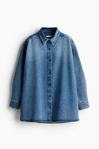 H & M - Denim Oversized Shirt - Blau - Damen