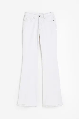 H & M - Flared High Jeans - Weiß - Damen