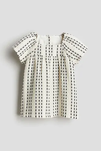 H & M - Gemustertes Baumwollkleid - Weiß - Kinder