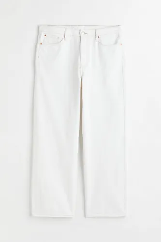 H & M - H & M+ Loose Straight High Jeans - Weiß - Damen