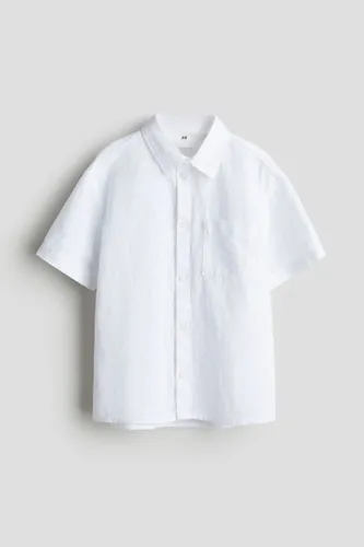 H & M - Hemd aus Leinenmix - Weiß - Kinder