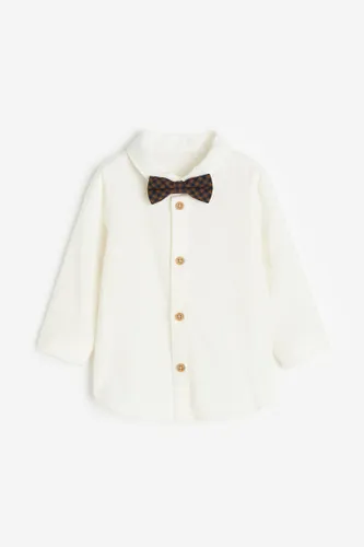 H & M - Hemd und Fliege - Weiß - Kinder