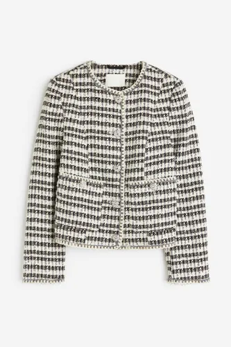 H & M - Jacke aus Strukturstoff - Schwarz - Damen