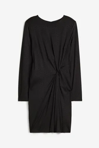 H & M - Jerseykleid mit Knotendetail - Schwarz - Damen