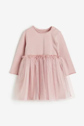 H & M - Jerseykleid mit Tüllrock - Rosa - Kinder