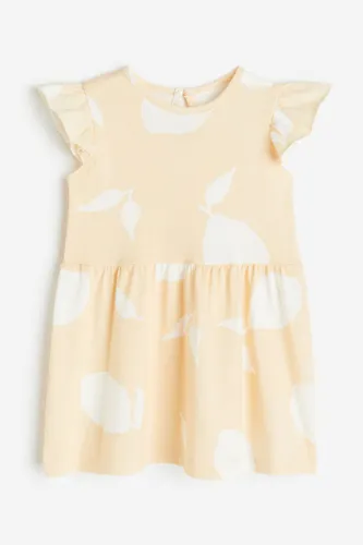 H & M - Jerseykleid mit Volants - Gelb - Kinder