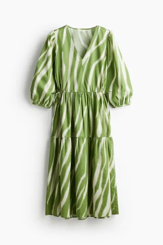 H & M - Kleid mit Kordelzug - Grün - Damen