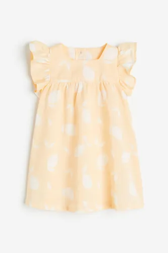 H & M - Kleid mit Volantärmeln - Gelb - Kinder