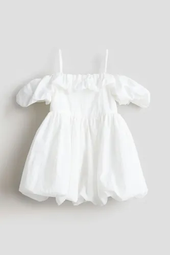 H & M - Kleid mit voluminösem Stufenrock - Weiß - Kinder
