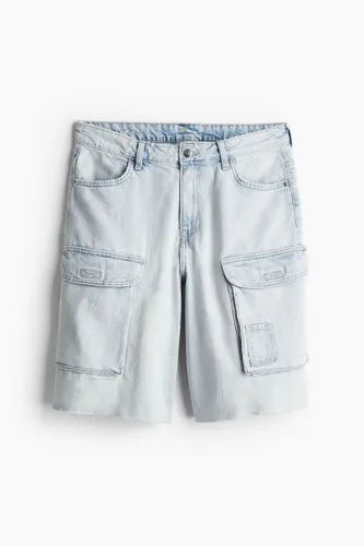 H & M - Low Denim Cargo Shorts - Blau - Damen