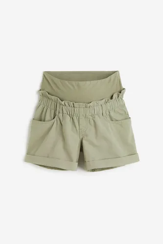 H & M - MAMA Paperbag-Shorts - Grün - Damen
