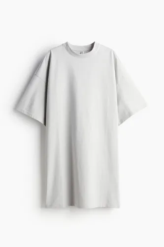 H & M - Oversized T-Shirt-Kleid - Grau - Damen
