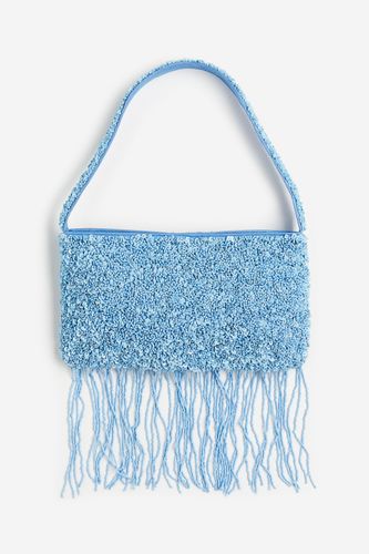 H&M Perlenbestickte Handtasche Hellblau