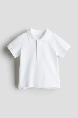 H & M - Poloshirt aus Baumwollpikee - Weiß - Kinder