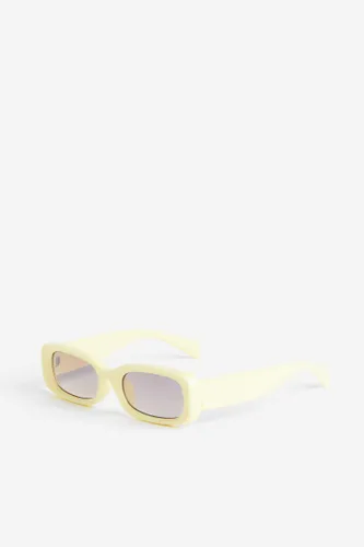 H & M - Rechteckige Sonnenbrille - Gelb - Damen