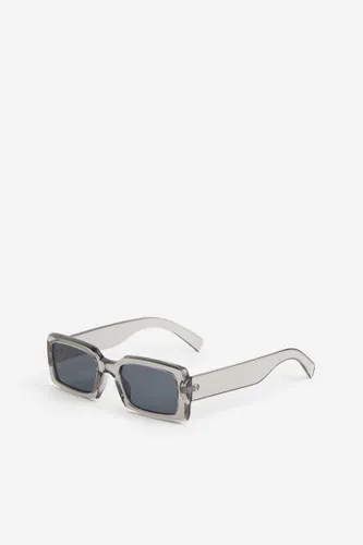 H & M - Rechteckige Sonnenbrille - Grau - Herren