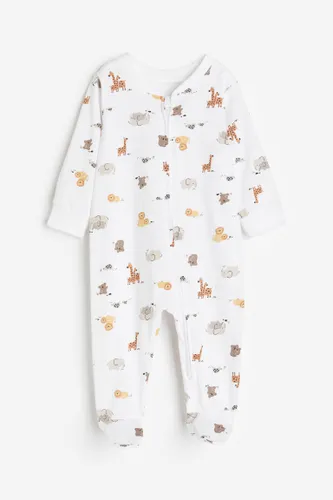 H & M - Schlafanzug mit Füßchen - Braun - Kinder