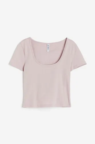 H & M - Shirt aus Baumwolljersey - Rosa - Damen