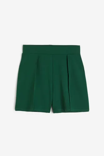 H & M - Shorts mit Bundfalten - Grün - Damen