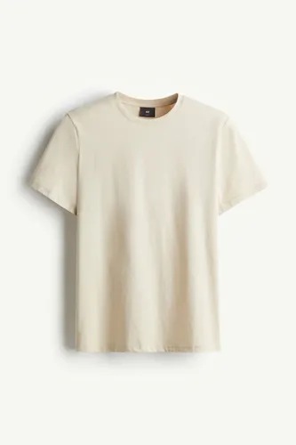 H & M - T-Shirt aus Pima-Baumwolle Slim Fit - Beige - Herren