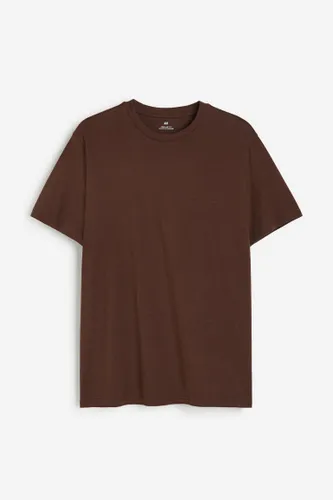 H & M - T-Shirt in Regular Fit - Braun - Herren