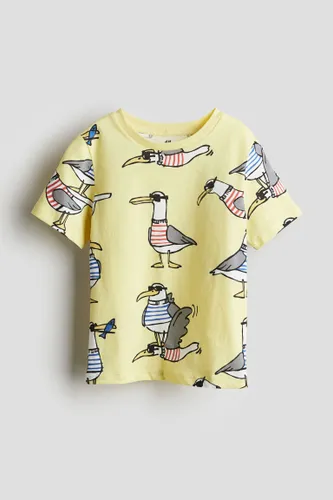 H & M - T-Shirt mit Print - Gelb - Kinder