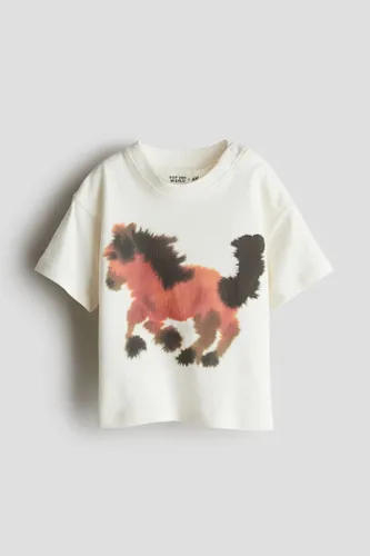 H & M - T-Shirt mit Print - Weiß - Kinder
