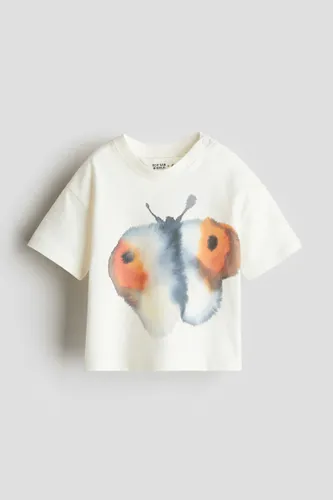 H & M - T-Shirt mit Print - Weiß - Kinder