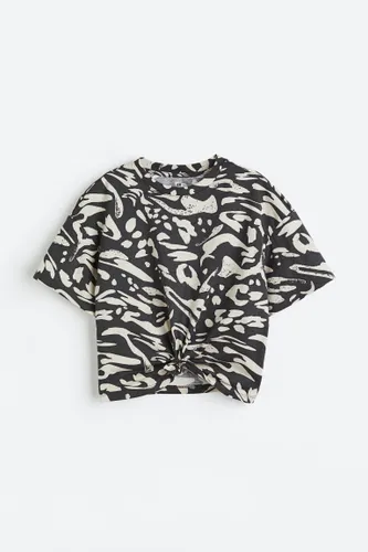 H & M - T-Shirt zum Binden - Grau - Kinder