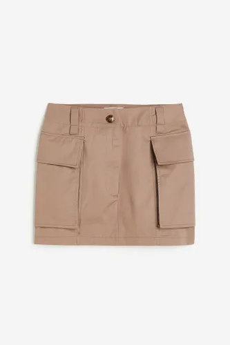 H & M - Twill mini skirt - Braun - Damen