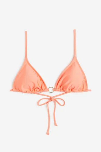 H & M - Wattiertes Triangel-Bikinitop - Orange - Damen