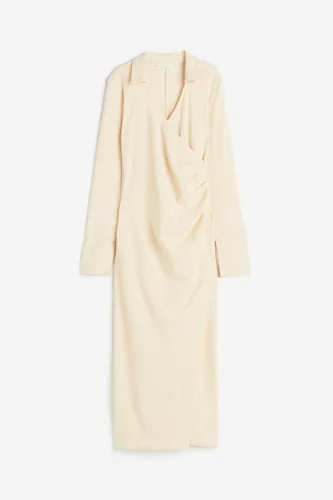 H & M - Wickelkleid aus Jersey - Gelb - Damen