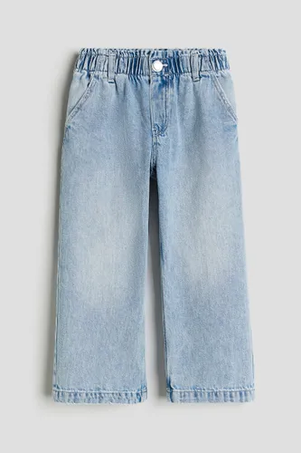 H & M - Wide Leg Paper Bag Jeans - Blau - Kinder