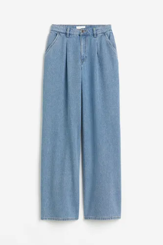 H & M - Wide Regular Jeans - Blau - Damen
