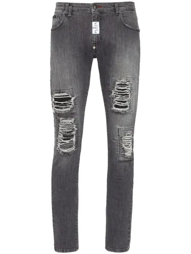 Halbhohe Rock Star Slim-Fit-Jeans